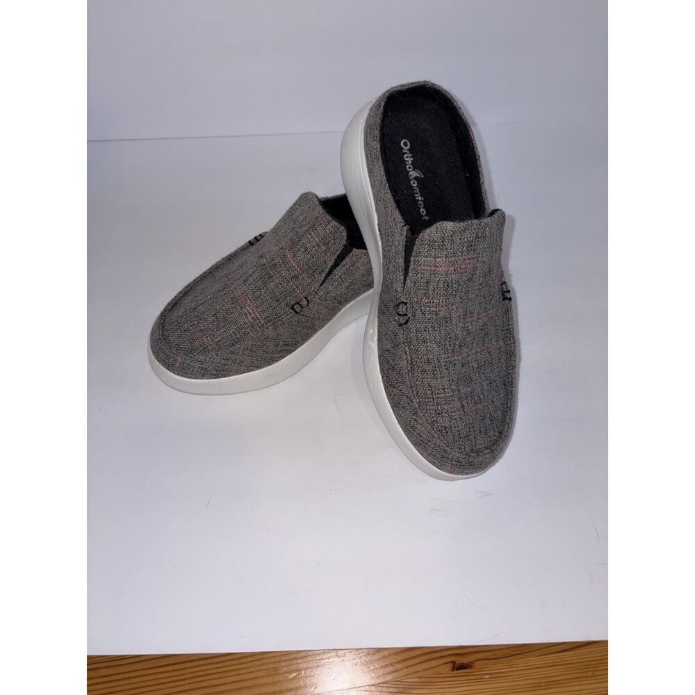 OrthoComfoot Shoes Womens 8.5 Orthopedic Slip On Mule Sneakers ZGBX03G Gray